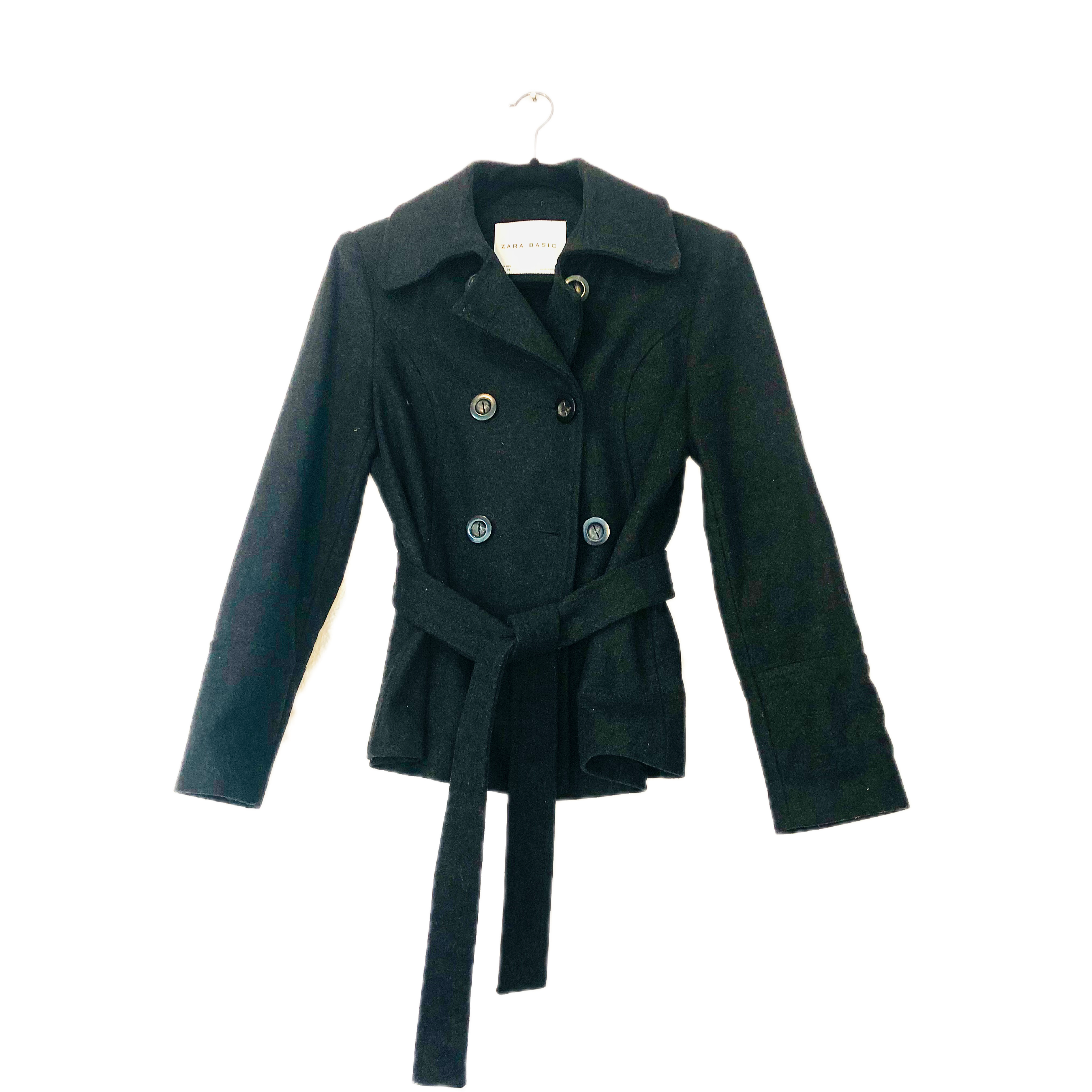 ABRIGO ZARA BASIC - GRIS OXFORD